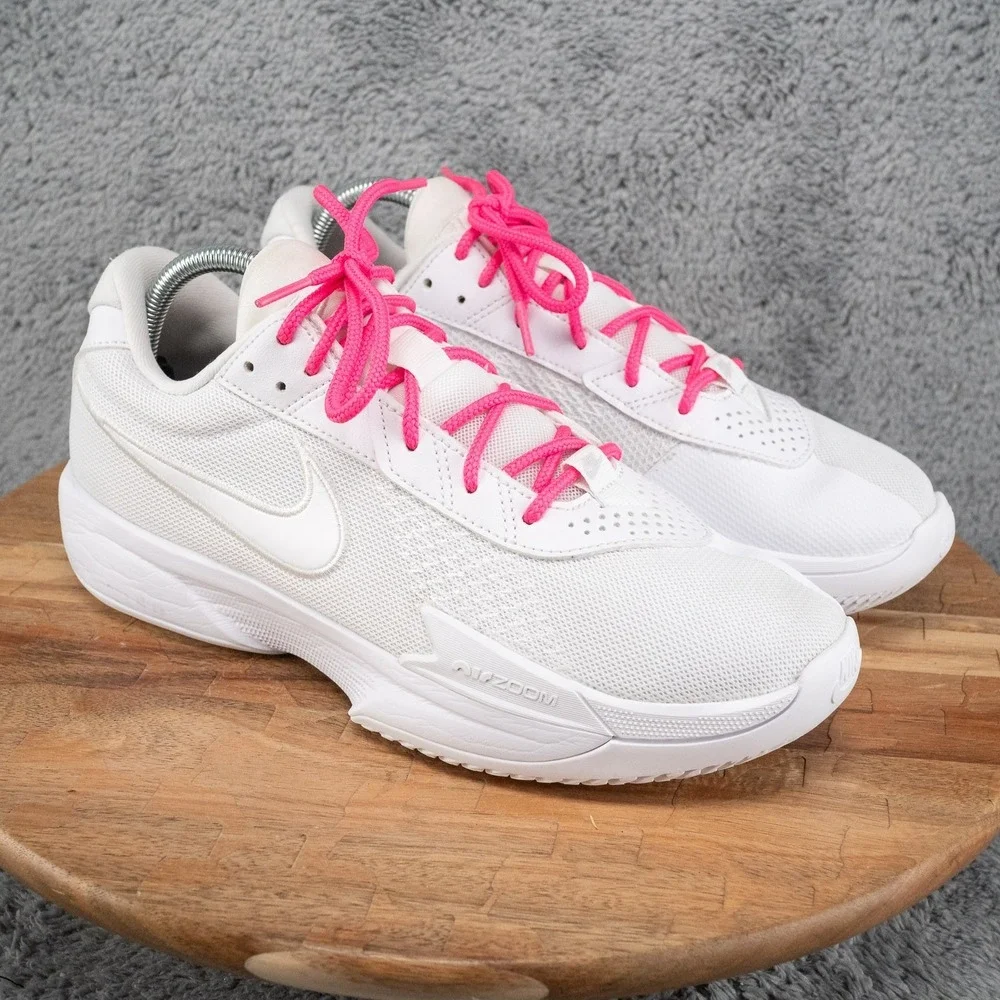Nike Air Zoom Sneakers Mens Size 9 White Tennis Basketball Shoes FV1298-100 Low